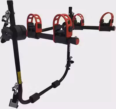 Suporte para bike Transbike 2 bicicletas POP Preto tira Vermelha Sedan Hatch MTB Speed