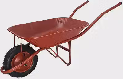 CARRINHO DE MÃO ESFERA 45L CHAPA 26, PNEU CAMARA 3,25x8 VERMELHO