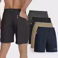 Bermuda Esportiva Masculina Short Tactel Para Corridas e Academia com Bolsos，Dry Fit+ Respirável
