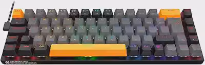 Teclado Mecânico Gamer Machenike K500-B68 RGB, Aluminio Hot-Swap, Switch Red, Cinza, ABNT2 C/fio