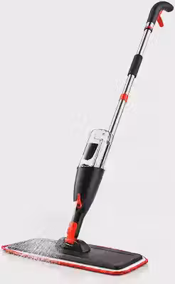 Mop Spray Giratório com Reservatório 380ml + Microfibra Lavável – Esfregão com Spray para Limpeza Pesada em Piso Laminado, Porcelanato, Madeira e Cozinha