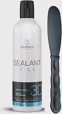 Selagem Capilar Profissional Borabella - Alisamento 3D Silk, Redutor de Volume e Frizz, Brilho Espelhado, Baixo Odor, 350ml