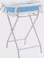 Banheira Para Bebê Dobrável 3 em 1 Com Suporte e Assento 45L Azul Pipdip