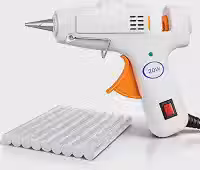 Pistola Cola Quente 20W Bivolt com 10 Bastões para Artesanato e Reparos