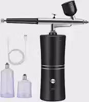 Kit Aerógrafo com Compressor Recarregável USB – Pistola Airbrush Portátil para Nail Art, Maquiagem, Pintura, Bolos e Artesanato