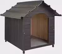 Casa Casinha De Cachorro com Telhado Ecológico Grande N4 (Tabaco)