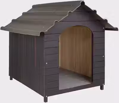 Casa Casinha De Cachorro com Telhado Ecológico Grande N4 (Tabaco)