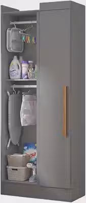Armário Multiuso para Lavanderia ou Closet para Canto 1 Porta Madrid