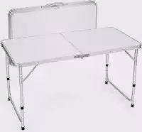 Mesa Dobrável Portátil Vira Maleta Camping Praia 120x60cm Ômega