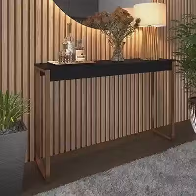 Aparador Buffet Midas Industrial em Metal e MDP para Sala Cozinha e Café