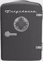 Frigidaire EFMIS171 Mini geladeira pessoal portátil retrô – ideal para casa, escritório ou dormitório – inclui alça de transporte, carregador AC/DC para parede/carro
