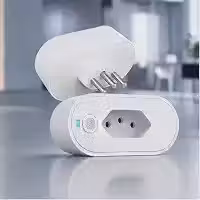 Tomada Inteligente Wi-Fi Bivolt Smart Plug | Monitor de Consumo, Controle pelo Celular | Compatível com Alexa, Google Home, Tuya e Smart Life