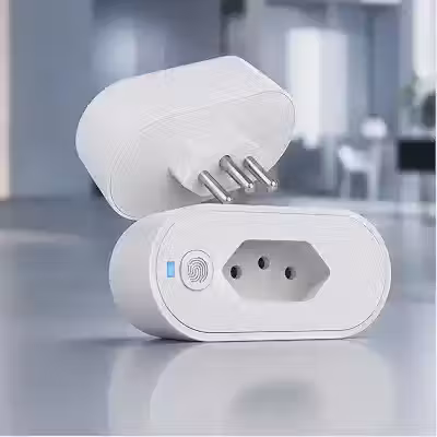 Tomada Inteligente Wi-Fi Bivolt Smart Plug | Monitor de Consumo, Controle pelo Celular | Compatível com Alexa, Google Home, Tuya e Smart Life