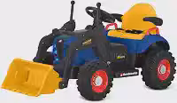 Trator Escavadeira R/C Elétrico 12V Bandeirante Azul