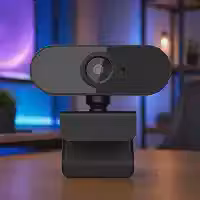 Webcam Full HD 1080p com Microfone Integrado e Foco Automático, USB Plug & Play para PC e Notebook, Compatível com Zoom, Teams, Meet, Skype e Discord, Ideal para Home Office, Reuniões e Videochamadas
