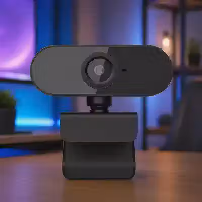 Webcam Full HD 1080p com Microfone Integrado e Foco Automático, USB Plug & Play para PC e Notebook, Compatível com Zoom, Teams, Meet, Skype e Discord, Ideal para Home Office, Reuniões e Videochamadas