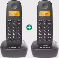 Kit Telefone Sem Fio Digital com Ramal Adicional TS 2512 Preto Intelbras
