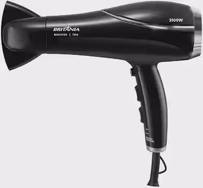 Britânia Secador de Cabelos BSC2150 2100W Preto e fumê Bivolt
