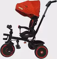 Triciclo Infantil Com Empurrador Waygo Vermelho Replay Kids