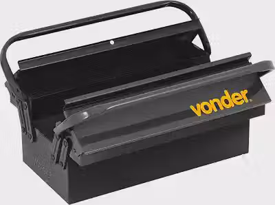 Vonder, Caixa Metálica Sanfonada Para Ferramentas, Com 3 Gavetas, 40 Cm X 19 Cm X 16 Cm.