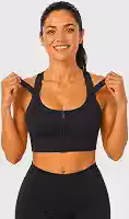 Top Fitness Feminino Academia Alta Sustentação e Compressão Reforçado Esportes Alto Impacto Corrida 3 Ajustes e Confortável Seguro Plus Size