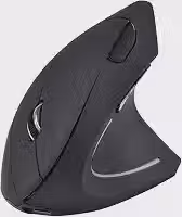 MOUSE SEM FIO RECARREGÁVEL 2.4 GHZ VERTICAL ERGONÔMICO ORTOPÉDICO POWER FIT 1600 DPI PRETO USB - PM300 - VINIK