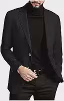 Terno Masculino durante Slim Fit Casual 3 Peças Completo Terno(Black L)