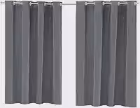 Cortina Blackout Corta Luz para Quarto e Sala 220cm x 130cm - Cinza