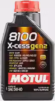 Óleo Motul 8100 5W40 X-Cess Gen2 100% Sintético 1L