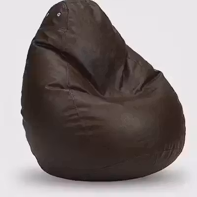 Puff Fofão Cor Marrom Escuro Grande Adulto com Enchimento Incluso Assento Confortável, Ergonômico Courino Premium, Leve Sala Quarto TV Gamer, Impermeável
