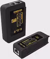 PlusCable Testador de cabo de rede LT-100BK Preto RJ45 e RJ11