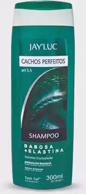 Shampoo Cachos Perfeitos Jay Luc 300Ml Xampu De Cabelo Com Babosa E Elastina Verde Cabelos Cacheados Hidratação Intensiva