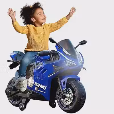 Moto Elétrica Infantil Motinha Motocicleta Brinquedo Passeio Veículo Bateria 12v Recarregável (Azul)