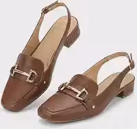 Mule Salto Baixo Milli Sapatilha Com Saltinho Slingback
