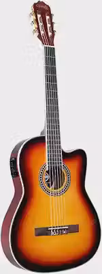 VIOLÃO CLÁSSICO ELETRO-ACÚSTICO LORENZZO 39' - SLIM CUTAWAY - NYLON- SUNBURST- VTLSC1954SB