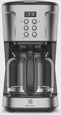 Cafeteira Elétrica Electrolux inox filtro permanente removivel capacidade 1,5L 38 xicaras função timer painel digital desligamento automatico ECM30 127v, cor aço escovado