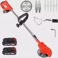 Roçadeira a Bateria, 48V, 2 Baterias e Acessórios Inc. Roçadeira Sem Fio, Roçadeira a Bateria, Ferramenta de Corte e Poda de Árvores e Ramas, Roçadeira Automática