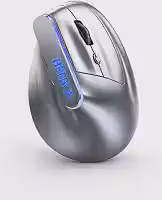 Mouse Vertical Ergonômico Sem Fio 1600 DPI Bluetooth 2.4G, Recarregável, Design Confortável, Anti Dor, 6 Botões, Ajuste DPI, USB, Wireless, Computador, Notebook, PC