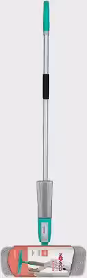 Mop Spray Fit Bettanin, Tecido de Microfibra para Limpeza Rápida | Noviça, Cabo Articulado Inox, Reservatório Plástico, Verde e Cinza