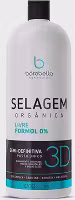 Selagem Borabella Orgânica Sem Formol Bizinn - Alisa e Reduz Volume 1000ml