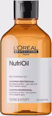L'Oréal Professionnel NutriOil Shampoo de Nutrição Intensa com Óleo de Coco – Para Cabelos Secos, Limpeza Suave e Maciez, 300 ml