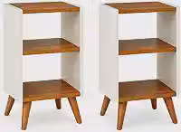 Kit 2 Mesas de Cabeceira Criado-Mudo – Mesa Lateral para Quarto, Design Moderno com Gaveta