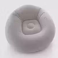 Sofá Poltrona Puff Inflável Deluxe Aveludado Gigante - Impermeável, 100kg, Bomba Inclusa, Conforto Interno, Design Moderno e Portátil