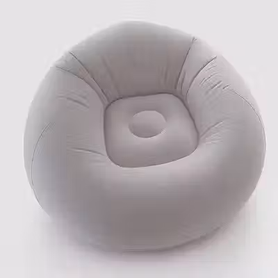 Sofá Poltrona Puff Inflável Deluxe Aveludado Gigante - Impermeável, 100kg, Bomba Inclusa, Conforto Interno, Design Moderno e Portátil