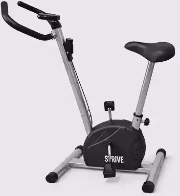 Bicicleta Ergométrica Vertical Strive Q10 com Painel Digital, Ajuste de Intensidade, Silenciosa e Compacta para Casa