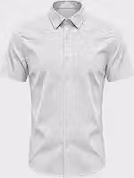 Camisa Social Masculina Slim Fit Manga Curta Tecido Antiamassante - Caimento Justo ao Corpo - Trabalho, Eventos e Festas - LOVE INSIDE