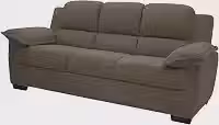 Sofá 3 Lugares Suede Carmel Linoforte