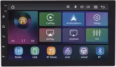 Central Multimídia MP5 Tela 7 Polegadas Roadstar RS-7200BR Pro Line Carplay Sem Fio