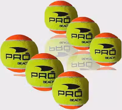 Kit com 6 Unidades Bola Beach Tennis PRO Stage 2 Aprovada ITF Beach Tenis Praia Treino