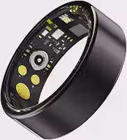 Anel Inteligente IP68 à Prova D'Água com Estojo de Carregamento - Monitor de Saúde 24h: Pressão Arterial, Batimento Cardíaco + Análise de Sono e Exercícios - Design Minimalista Unissex, Preto 9